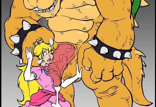 Peach and Bowser